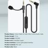 Digital Chip 3.5Mm With Microphone Audio Cable Head Mounted Headphones Adjust Volume Control Microphone Aux Audio Cable