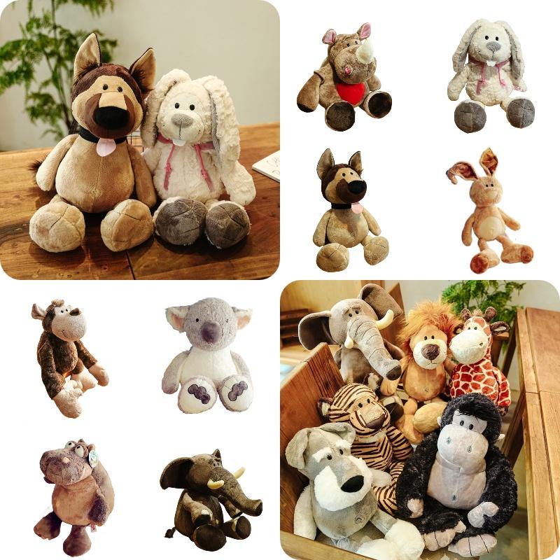 Wholesale Jungle Animal Plush Toy Cartoon Gorilla Lion Tiger Giraffe Stuffed Doll