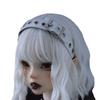 Punk Rivet Headband PU Spiked Hair Hoop Gothic Rock Headwear for Cosplay Unisex Rock Spiked Headwear Accessory