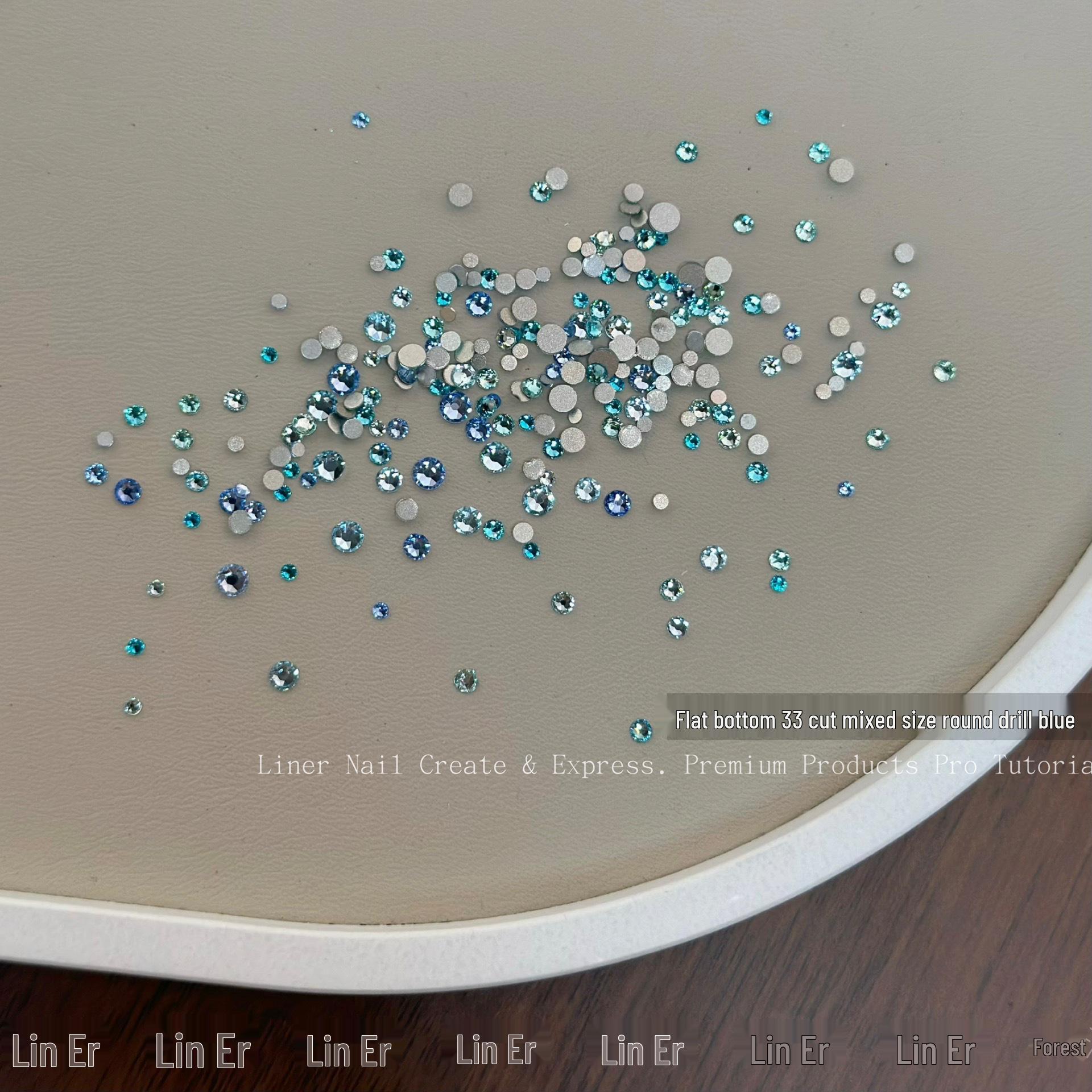 Lin Er Glass Sea Ultra-Thin Sea Blue Glitter Resistant Gel Polish