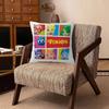 Cartoon TThe FFixies   Decorative Polyester Throw Pillow Cover Square Suitable for Home Office Coffee Shop Decor