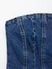 2025 Spring Women's Fashion: European & American Style Denim Bustier Top