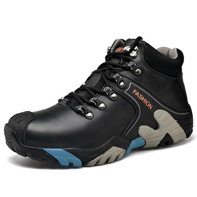 Mode Herren Winter Outdoor Schneestiefel Wasserdicht Wandern Echtes Leder Warmes Fell Plus Knöchelhoch Hochwertige Sneakers Schuhe Gummi Schnürschuhe