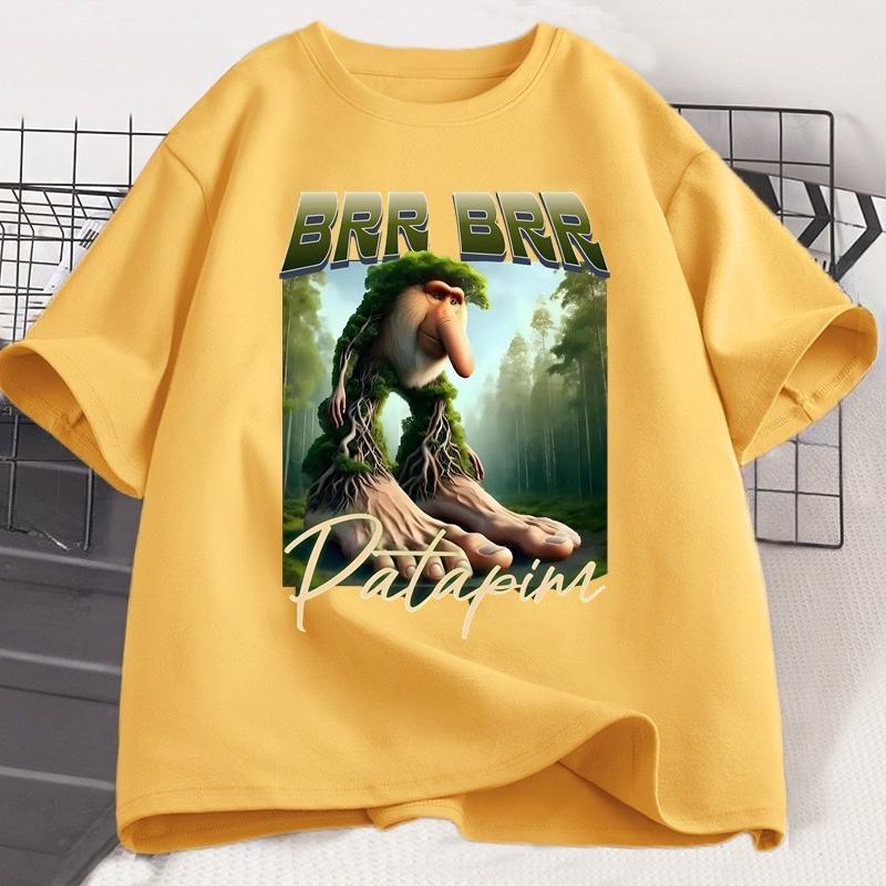

Brr Brr Patapim T Shirt Funny Italian Brainrot Animals Tshirt Y2k Tshirts Cotton Loose Short Sleeve Tee Print Tshirt Tees Tops 4XL