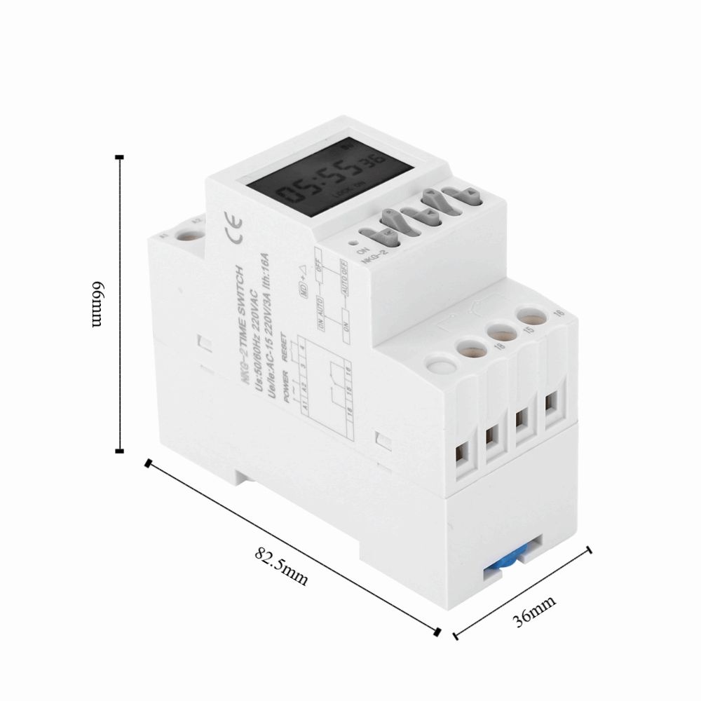 Time Relay NKG-2 Time Control Switch AC220V Digital Programmable Timer Switch DIN Rail Automatic Microcomputer Timer School Bell