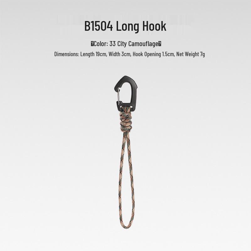 Sju-strängad Paracord Nyckelring Lanyard: Anti-förlust, Utomhuscamping, Multifunktionell med Karbinhake & Snabbspänne.