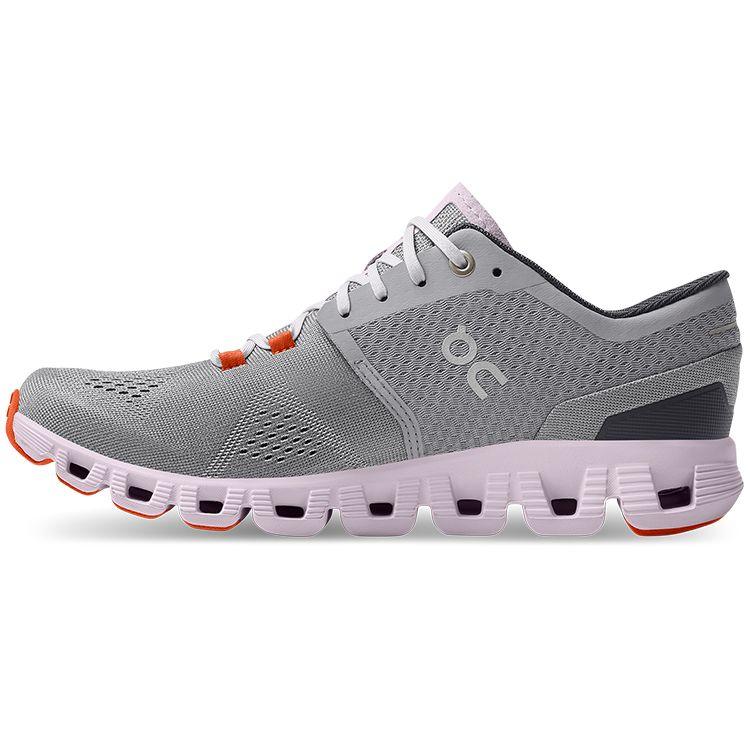 On Cloud X 1 Women s Low Top Running Shoes Grey Pink 40.99041 36