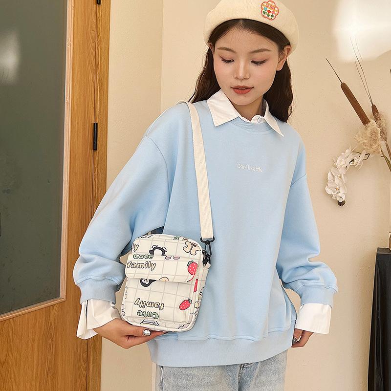 Large capacity student tutoring bag women's bag new shoulder bag sweet messenger bag