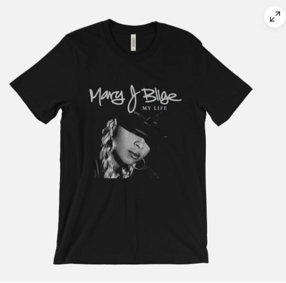 Mary J. Blige T Shirt - My Life - Bad Boy - Uptown 90s Rnb Queen of Hip Hop