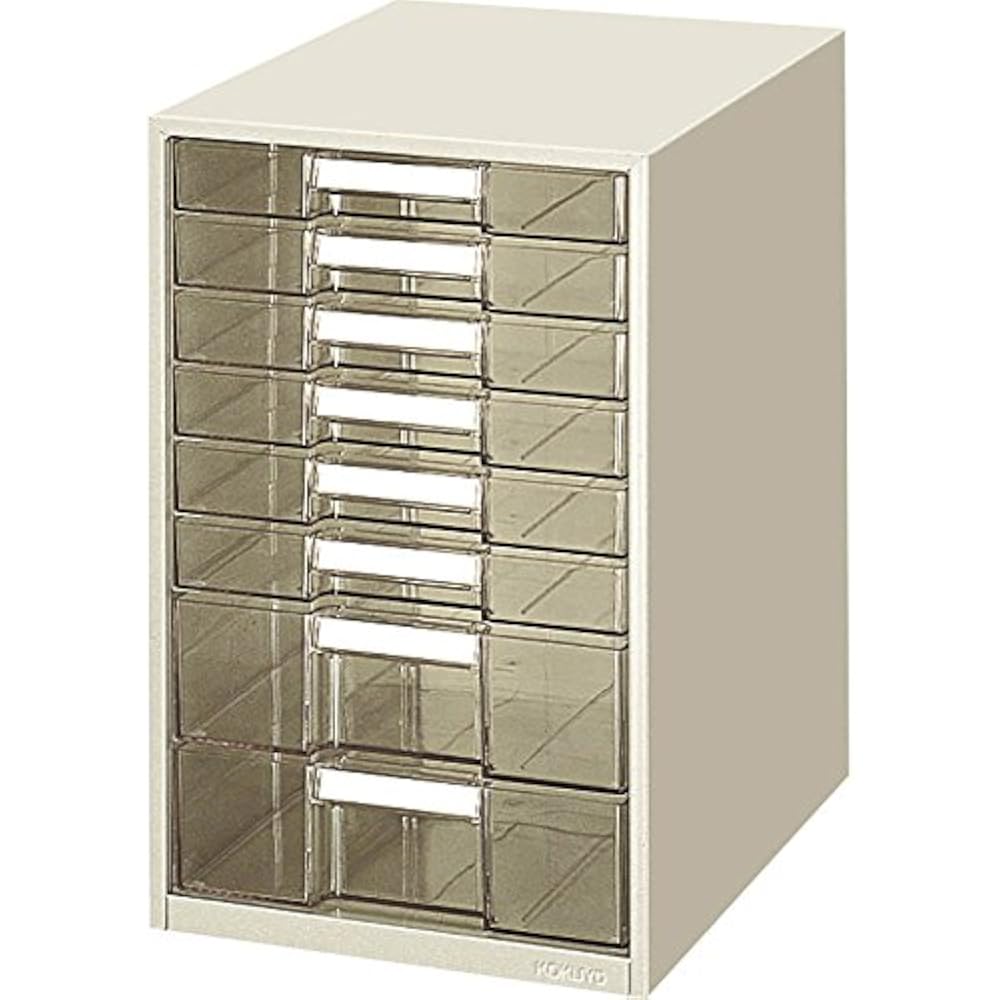 Kokuyo LC-G608M Letter Case, Clear Drawer, A4, 6 Shallow Tiers, 2 Deep