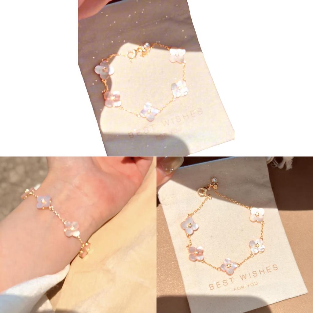 Flower Jewelry Bracelet For Women With 18k Gold Plating And Zircon Stones In Elegant Floral Design For Gift Giving