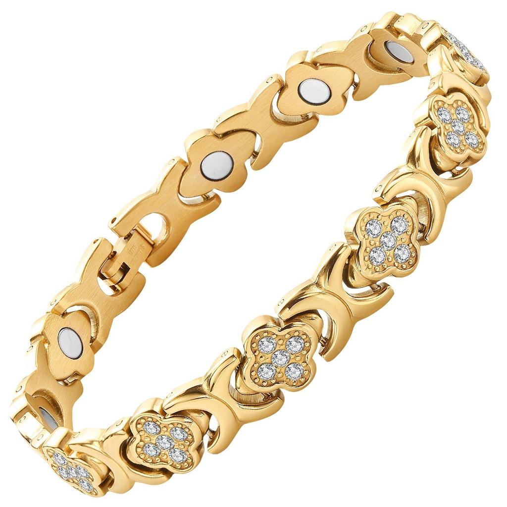 Wish New Detachable Magnet Bracelet European And American Fashion Men's Diamond Bracelet Cross-border Jewelry