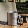 Boundless Voyage Titanium Mug with Double Outdoor Outdoor Camping Mesh Bag Convenient to Carry Lid, 350ml, Wall, Mug, Insulated, Ultra-lightweight,