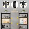 Laundry Laundry Basket Storage Washing Machine 5 with 2 Assembly W40xD30xH129cm Rack, Rack, Rack, Tiers, Basket, Options, Black,