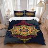 3pc Mandala Design Cover Set - 1 Quilt Cover + 2 Pillowcases, All Seasons Bedroom Setting, Perfect for Home100