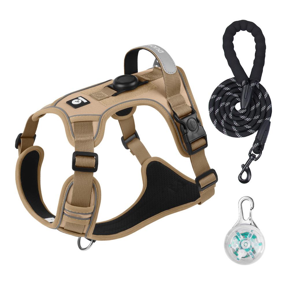 Neues Hundebrust- und Rückenteil für den Außenbereich, explosionsgeschützt, stoßfest und ausbruchsicher, Hundeleine, großes Hundebrust- und Rückenteil, reflektierend, verlustsichere Hundeleine