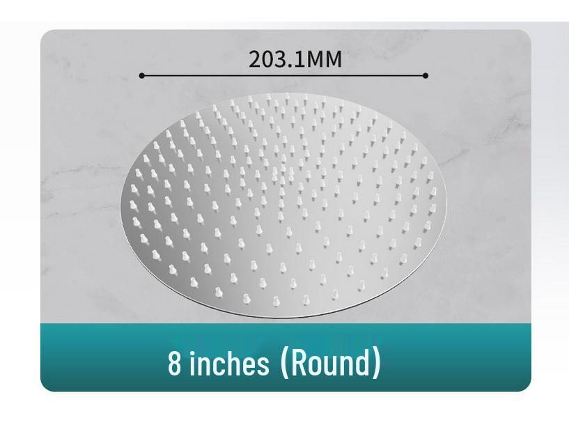 304 Stainless Steel Pressure-Boosting Rain Shower Head for Home Bathrooms