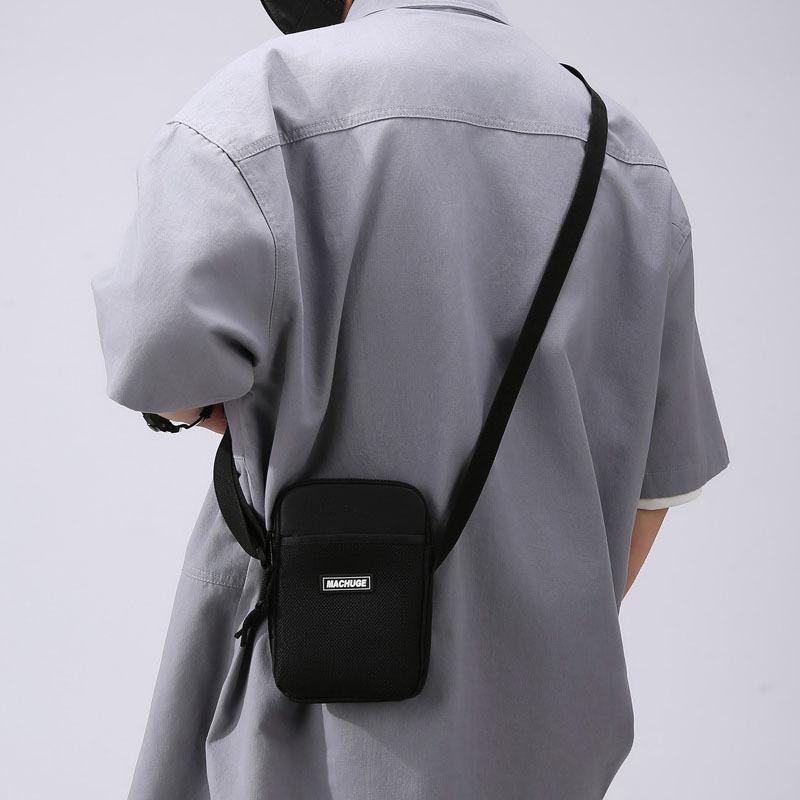 

Mini small bag, new summer shoulder messenger bag, lightweight versatile nylon cloth mobile phone bag чёрный