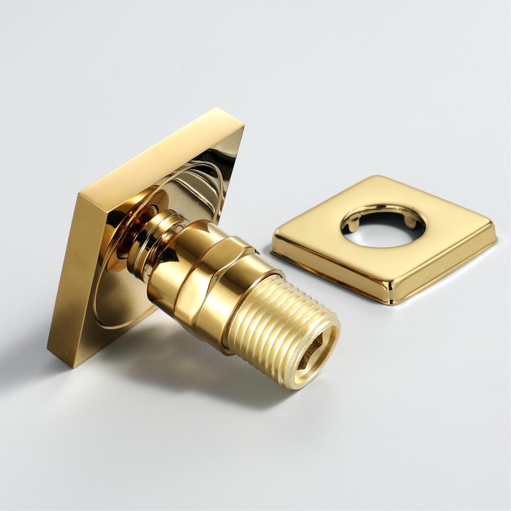 Wall Mounted Massage Shower Jets Brass Bathroom Shower Faucet Accessories Square Gold G1/2 Connector 5years Guruantee