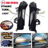 Left & Right Dynamic Led Side Wing Mirrors Turn Signal Light Indicator Lamp for Toyota iQ Camry Prius Prius+ Crown Mark X Avalon