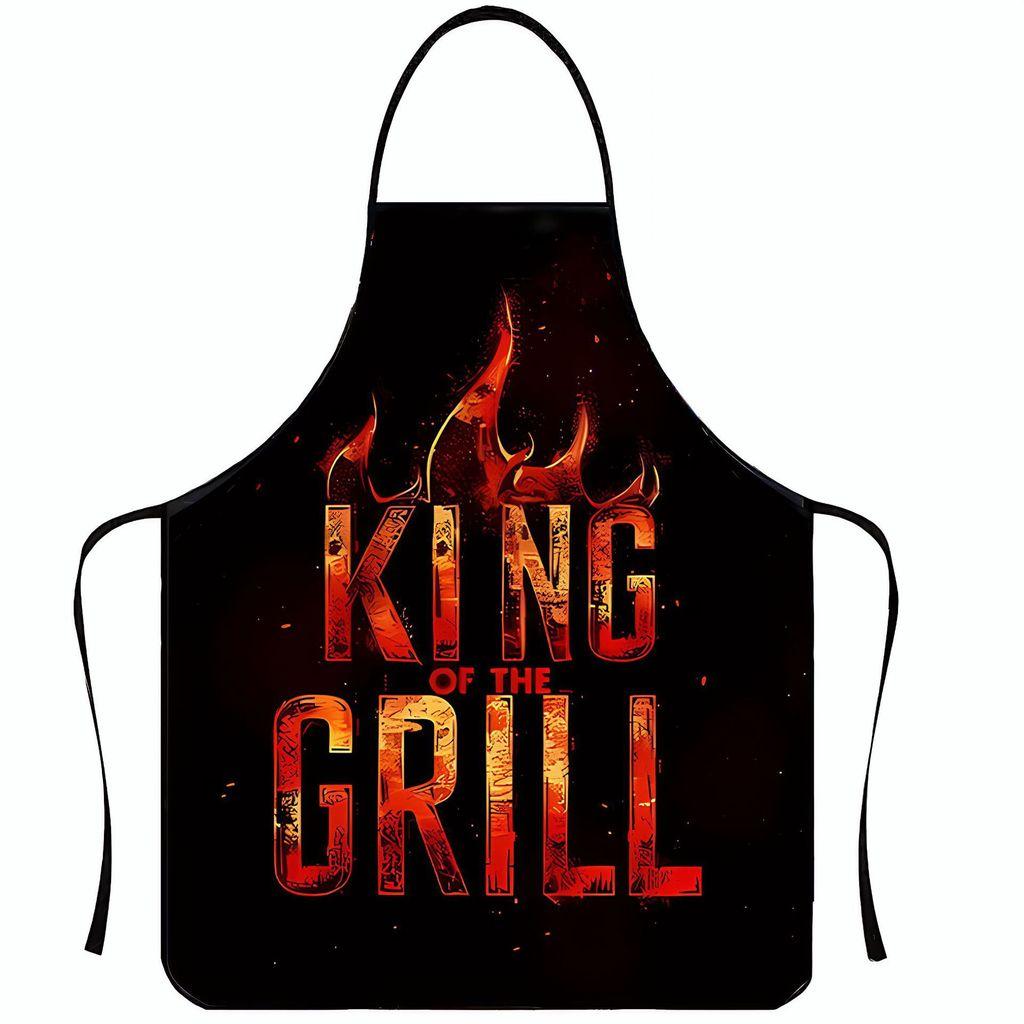 Nosleeve Waterproof Apron For Kitchen And Grilling With Colorful Abstract Design