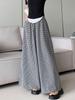 Women's Plaid High Waist Wide Leg Pants - Summer Casual, Loose & Slimming Skirt Style