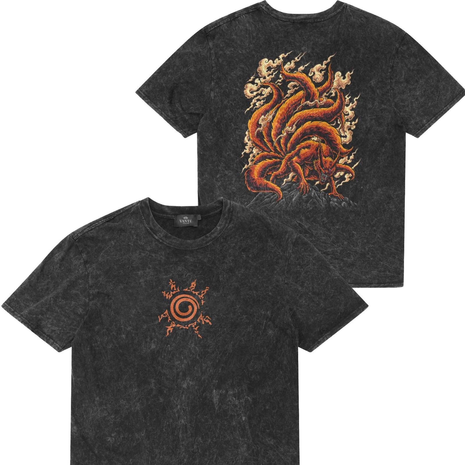 

Kurama Nine-Tailed Fox Anime T-Shirt Graphic Tee Unisex Top M