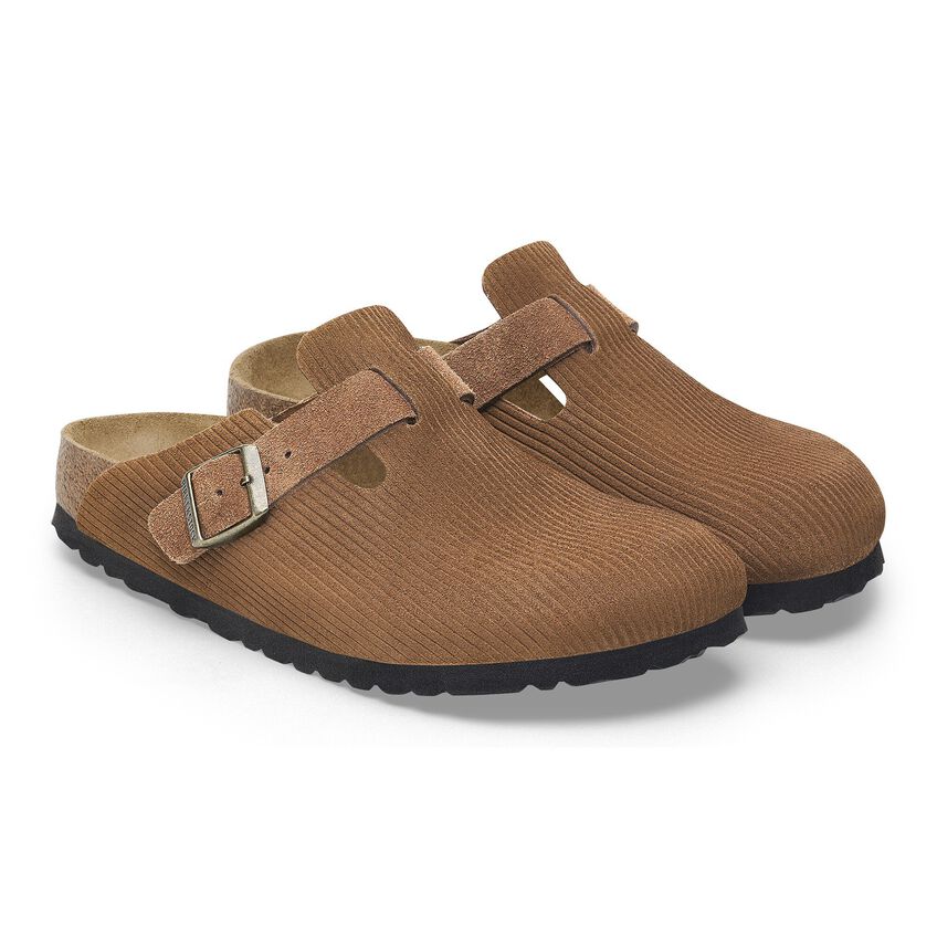 Birkenstock Boston Embossed Corduroy Dark Tea Unisex Sneakers 1028227