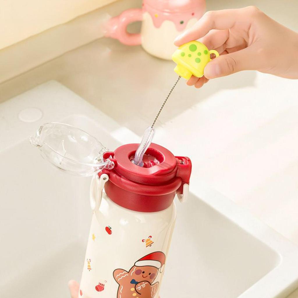 Drinking Straw Cleaning Brush Kit Reusable Tube Pipe Cleaner Nylon Stainless Steel Long Cleaning Brushes for Baby Cup Bottles
