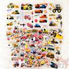 12Sheets/set Engineering Vehicle  Rewards Sticker Puffy Bubble Toys Stickers