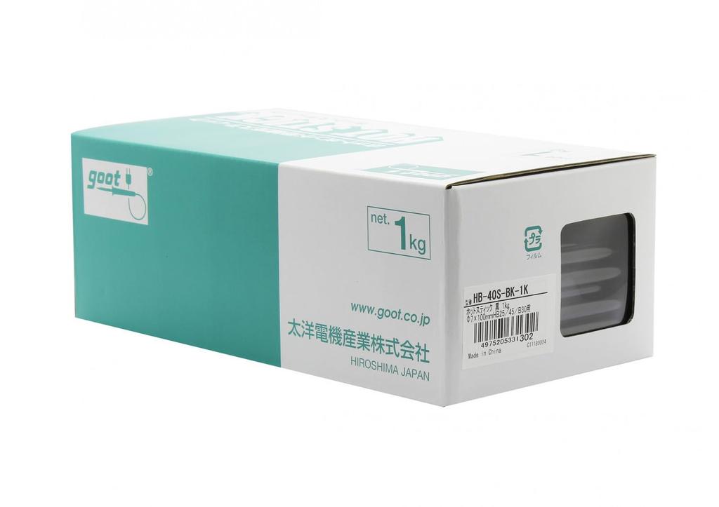 Taiyo Electric Industry (goot) Hot Sticks, Black, 1kg, HB-40S-BK-1K