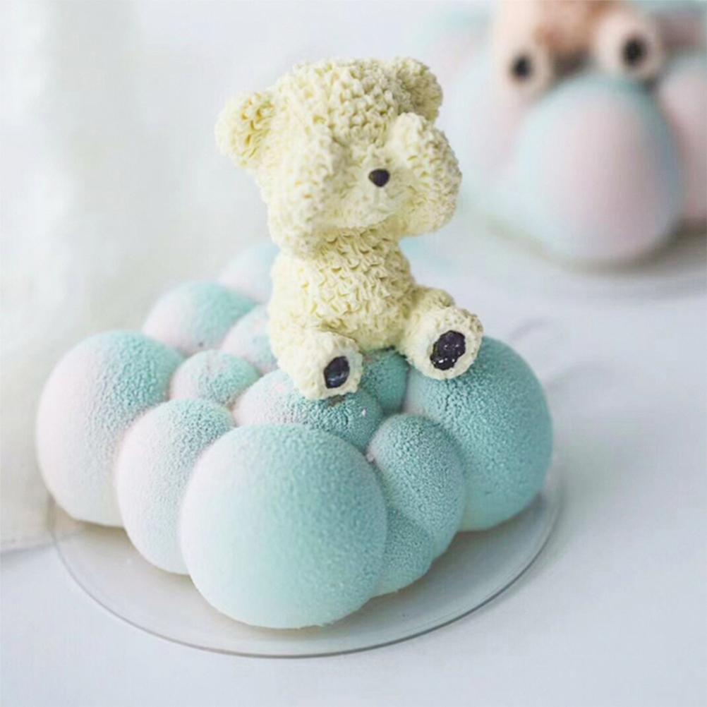 6 Cavities 3D Cloud Cake Mold Silicone Mousse Molds Bubble Molds for Baking