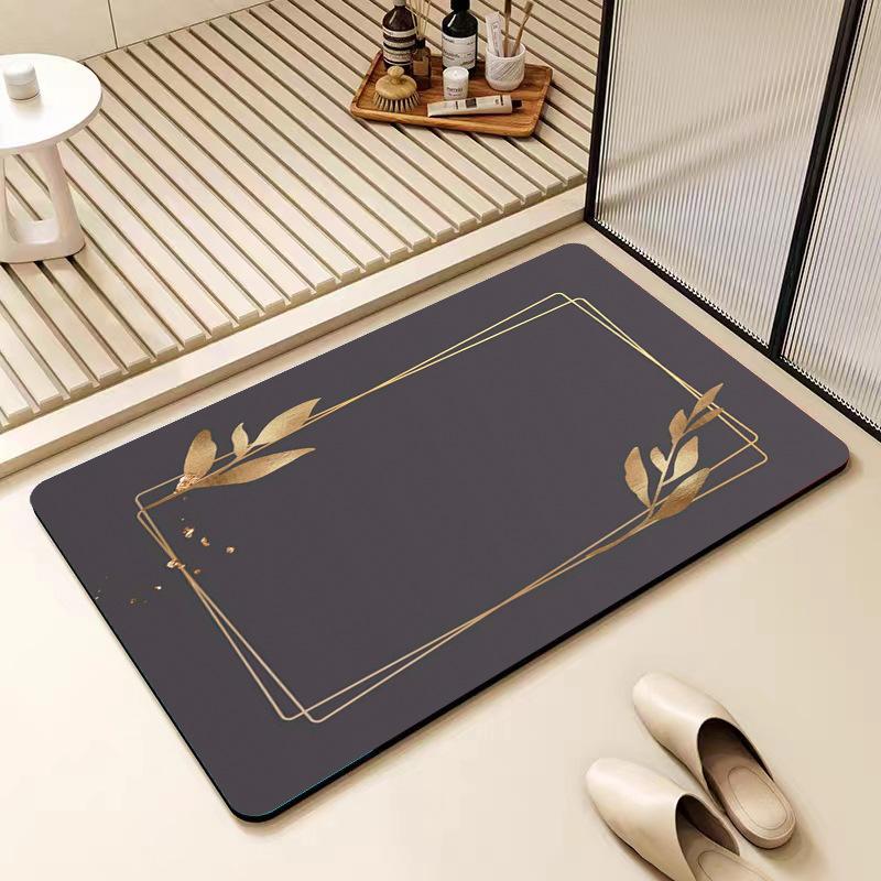 Alfombrilla nórdica sencilla de diatomeas para baño, antideslizante, absorbente para puerta de baño