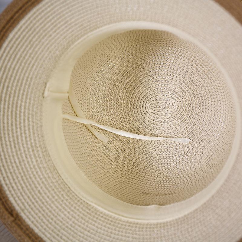 Xiaoxiangfeng Hat Straw Pot Hat Summer New Camellia Retro Bucket Hat Sunshade Sunscreen Beach Sun Hat