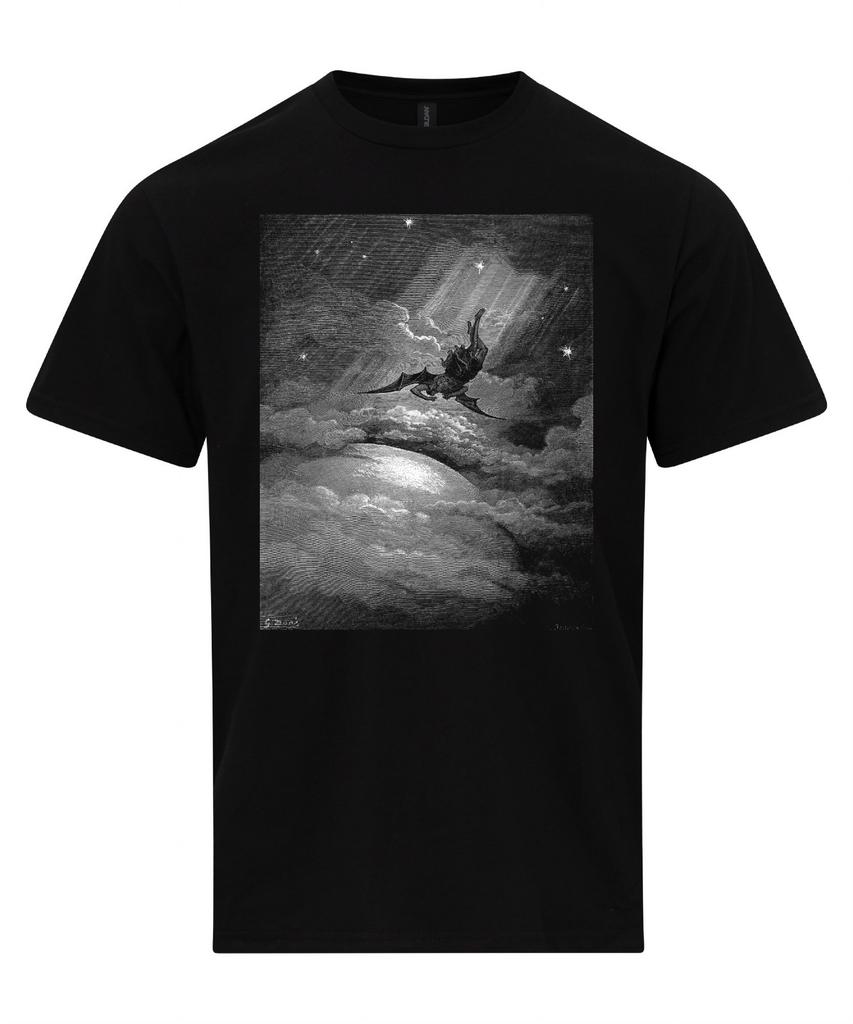 Satan Descends Devil Gustave Doré Fine Art Gothic T-Shirt