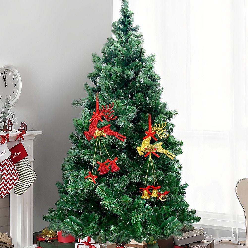 Plastic Fawn Bells Ornament Cute Deer Bell Pendant  Home New Year Gifts