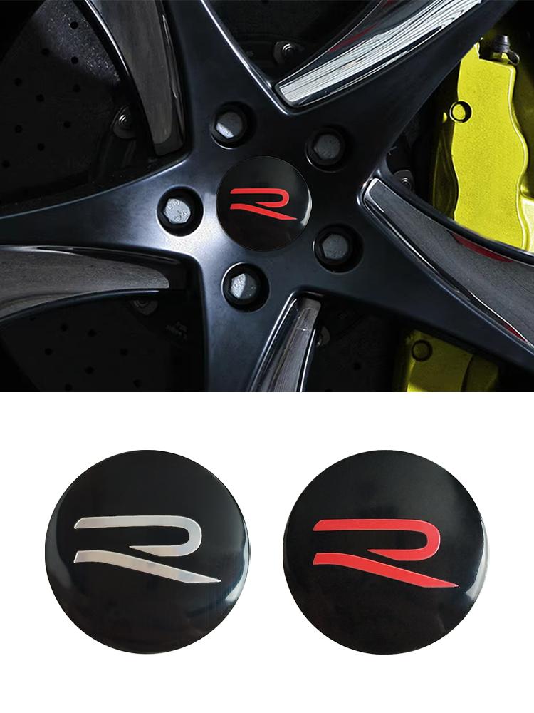 Pro VW VOLKSWAGEN 2026 Nové 4ks 60mm Hliníkový odznak s logem R Krytky středů kol auta Samolepky Pro VW Volkswagen Styling auta Whe