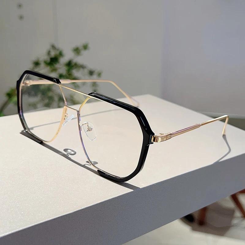 Oversized Pilot Sunglasses  New in Vintage Double Bridge Shades Trendy Fashion Korean Style Brand Design Sun Glasses