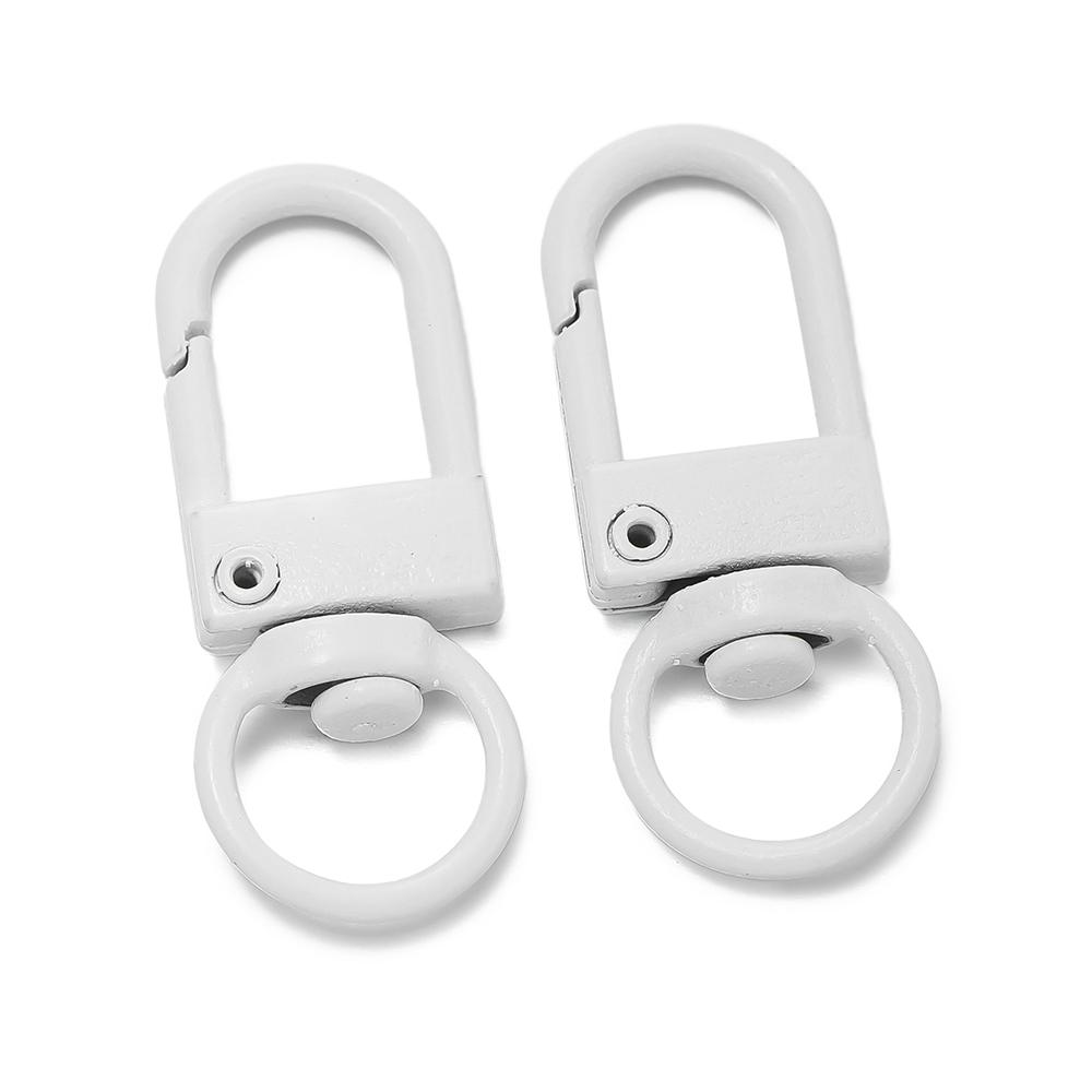 10pcs/Lot Colorful Snap Lobster Clasp Hooks for DIY Colorful Trinkets Making Rotating Pet Keychain Bag Keyring Accessories