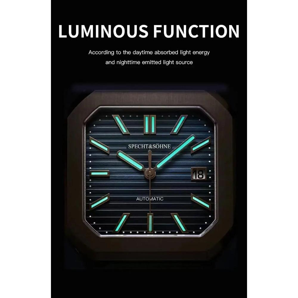 2025 Men's Classic Cubic Automatic Mechanical Watch 50M Waterproof Luminous Sapphire Crystal Reloj Hombre 41MM