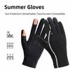 Reflective Ice Silk Riding Gloves Waterproof Summer Driving Mittens  Fitness Sports