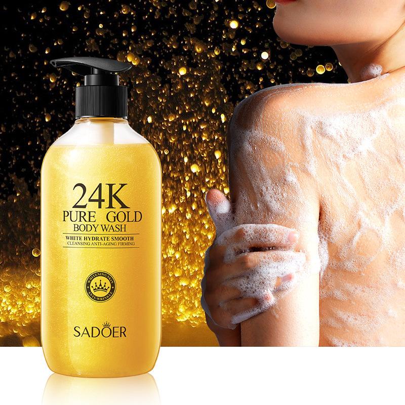 24K Gold Body Wash 500ml SADOER Cleansing and Moisturizing Fragrance Body Wash