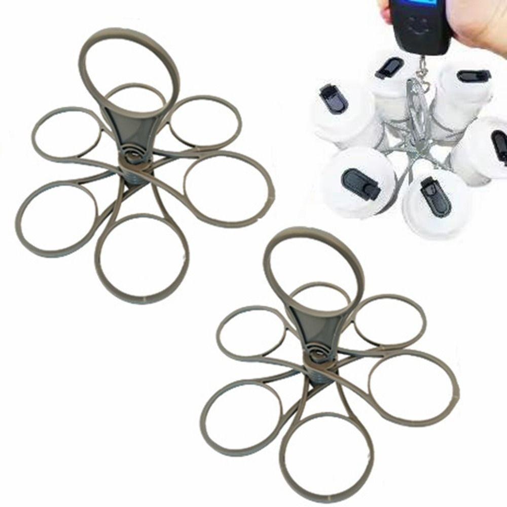 2Pcs Plastic Coffee Cup Holder Handheld Coffee Cup Carrier Holder 6 Cup Glass Carousel Holder  Bar