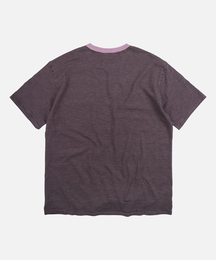 FRIZMWORKS Thin Stripe Half Tee _ Red Bean