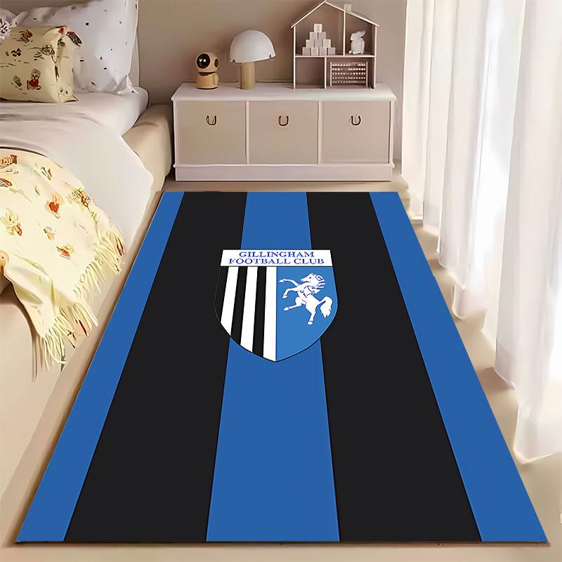 Gillingham FC Logo Carpet suitable as a non-slip mat for the living room or bedroom sofa