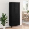 Highboard 2 pcs Black Oak Effect Particleboard