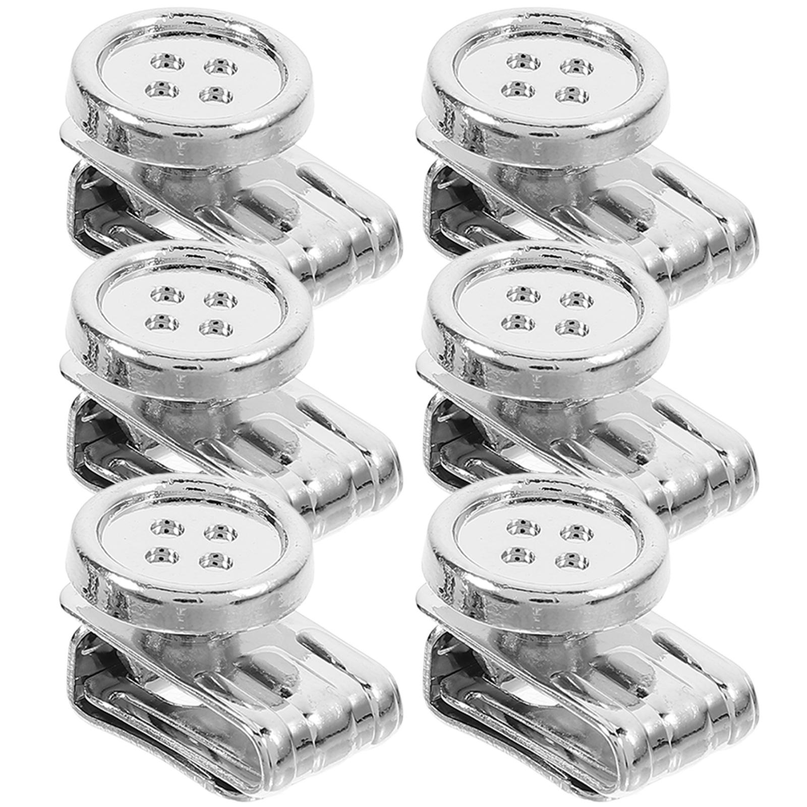 

6 Pcs Strap Buttons Suspender For Mens Pants Suspenders Brace Clip Iron Attacher With Pants Suspenders Button Hats белый