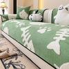 New Autumn And Winter Cartoon Sofa Cover Cloth Anti Cat Scratch And Anti Slip Leather Sofa Cushion Cover One-Piece Straight Row