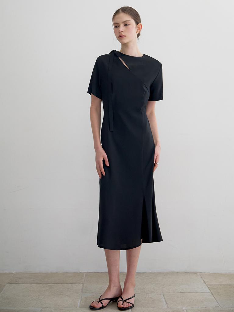 Mommet Brill Tie Mermaid Dress Black