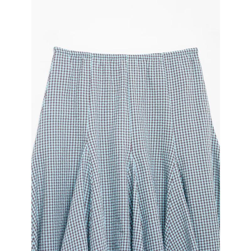European & American Style Plaid Midi Skirt with Wide Hem - Retro 2026 Collection 4661407